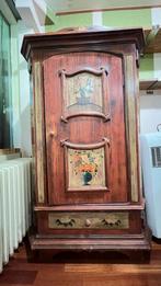 Kast rustic painted cabinet, Antiek en Kunst, Ophalen