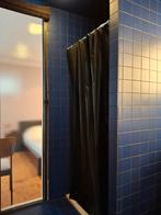 Verstelbare douchegordijnstang met douchegordijn, Ophalen, Zo goed als nieuw, Grijs, Overige typen