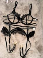 Bh met jarretels transparant, Ophalen of Verzenden, Zwart, BH