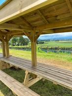 Tuintafel met afdak Picknicktafel met overkapping, Nieuw, Ophalen of Verzenden, Hout, Vierkant