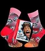 THE ROLLING STONES SOKKEN + VERJAARDAGS KAART MICK JAGGER, Ophalen of Verzenden, Nieuw