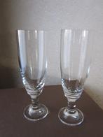 Zeven mooie heldere kristalglas champagne fluiten, Verzenden
