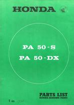 Honda PA50 S PA50 DX parts list (1106p) bromfiets, Ophalen of Verzenden, Zo goed als nieuw