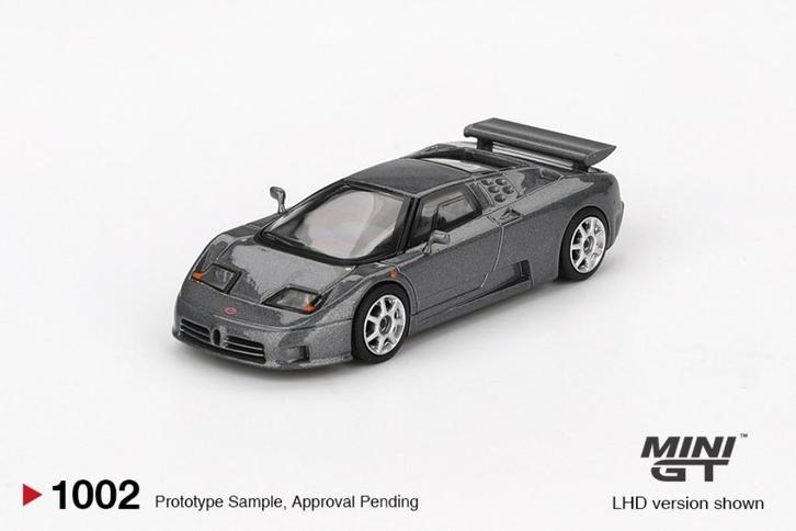Mini GT 1/64 - Bugatti EB110 Super Sport Grigio Scuro Mgt354, Hobby en Vrije tijd, Modelauto's | Overige schalen, Nieuw, Auto