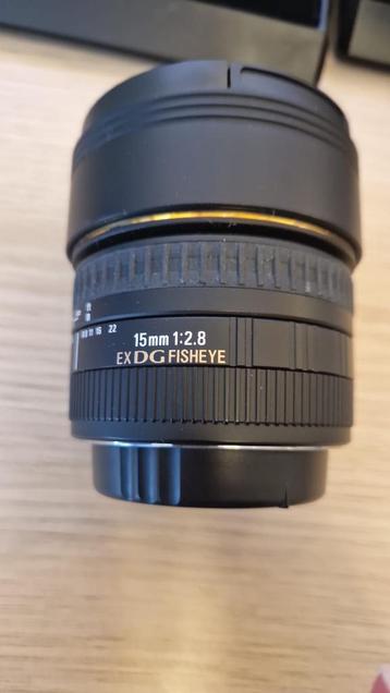 Sigma 15mm F/2.8 EX DG Diag. Fisheye Canon beschikbaar voor biedingen