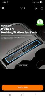 Tesla Model 3/Y USB Hub Docking Station - Zwart, Auto diversen, Ophalen of Verzenden, Nieuw