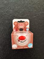 2x Nieuwe Bibi Speen 0-6 maanden i love papa en mama, Ophalen of Verzenden, Nieuw