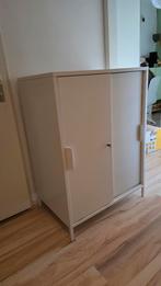 Trotten (Ikea) metalen schuifdeurkast wit, Ophalen, Met plank(en), 100 tot 150 cm, 50 tot 100 cm
