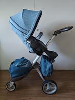 Stokke xplory blauw met veel accessoires, Gebruikt, Verstelbare duwstang, Ophalen, Kinderwagen