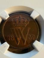 1 cent 1837 Willem I MS64 NGC, Ophalen of Verzenden, Koning Willem I, 1 cent, Losse munt