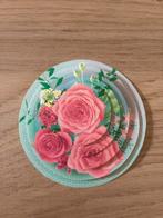3D plaatje rond roze bloemen, Hobby en Vrije tijd, Kaarten | Zelf maken, Ophalen of Verzenden, Nieuw