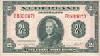 TWEE EN EEN HALVE GULDEN WILHELMINA 1943, Postzegels en Munten, Bankbiljetten | Nederland, Ophalen of Verzenden