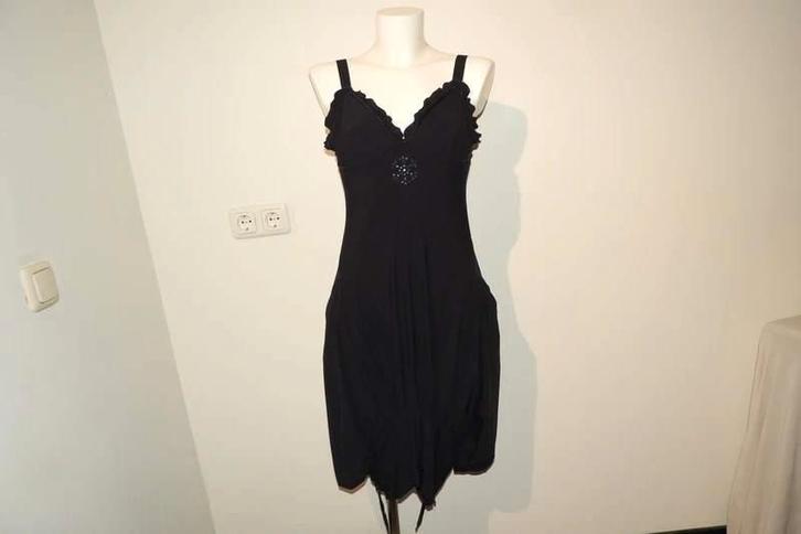 High Use stretch jurk aparte onderkant met koortjes L, Kleding | Dames, Jurken, Gedragen, Maat 42/44 (L), Overige kleuren, Onder de knie