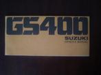 Suzuki GS400 1977 motorcycle owner's manual GS 400, Motoren, Ophalen of Verzenden, Suzuki