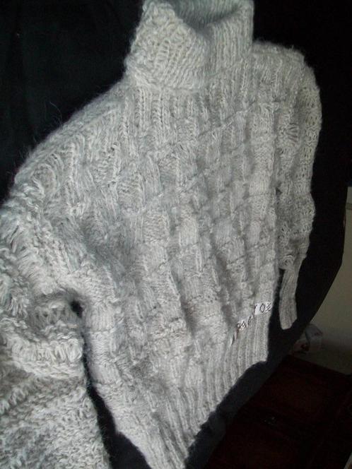 exclusieve heren damestrui handgesponnen gebreid alpaca wol, Kleding | Dames, Truien en Vesten, Nieuw, Maat 42/44 (L), Grijs, Ophalen of Verzenden