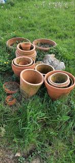 Terracotta potten schaaltjes, Tuin en Terras, Bloempotten, Gebruikt, Ophalen of Verzenden