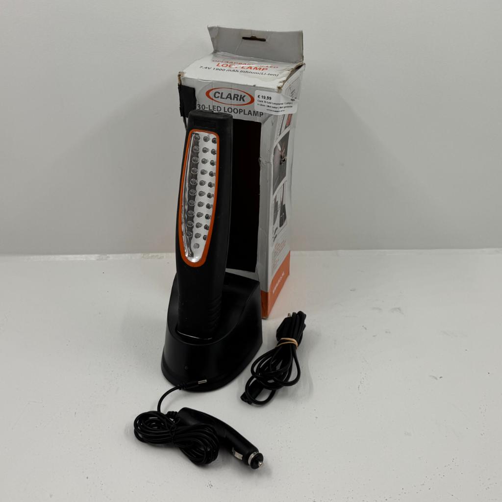 Clark 30-Led Looplamp / Lamp | In doos | Met lader | Met gar, Ophalen of Verzenden, Zo goed als nieuw