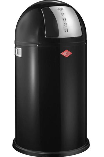 Wesco Pushboy Prullenbak 50L – Zwart– NIEUW met deukje beschikbaar voor biedingen