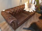 Chesterfield bank, Ophalen, Gebruikt, Leer, Rechte bank
