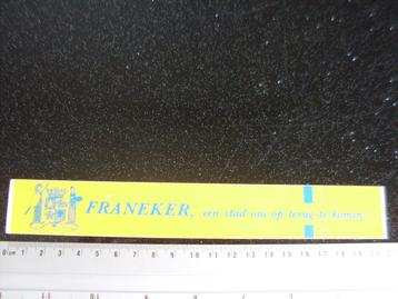 sticker franeker, een stad om op terug te komen logo plaats beschikbaar voor biedingen