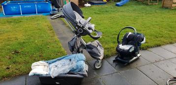 Stokke Xplory V3 kinderwagen, BeSafe iZiSleep autostoel beschikbaar voor biedingen