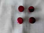 metaal/kunststof knoop, aubergine, 4 stuks, ø 18 mm, j. '70., Verzenden, Zo goed als nieuw, Knoop of Knopen