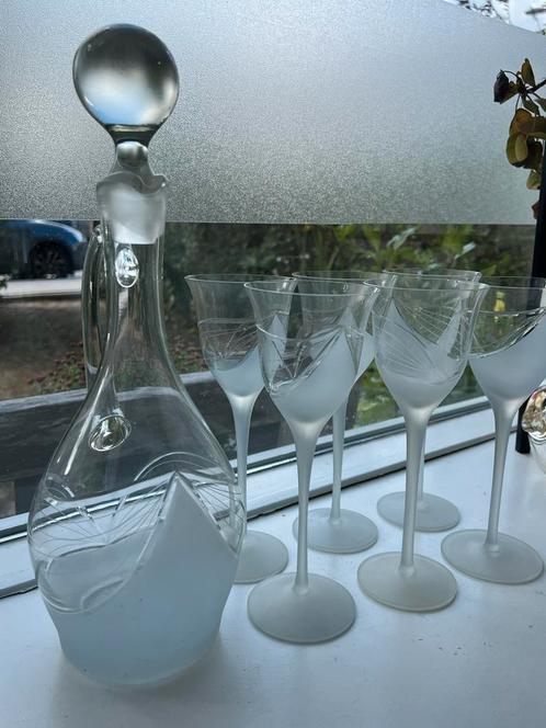 CRYSTAL CLEAR Wijnset Melinda 7-delig, Antiek en Kunst, Antiek | Glas en Kristal, Ophalen of Verzenden