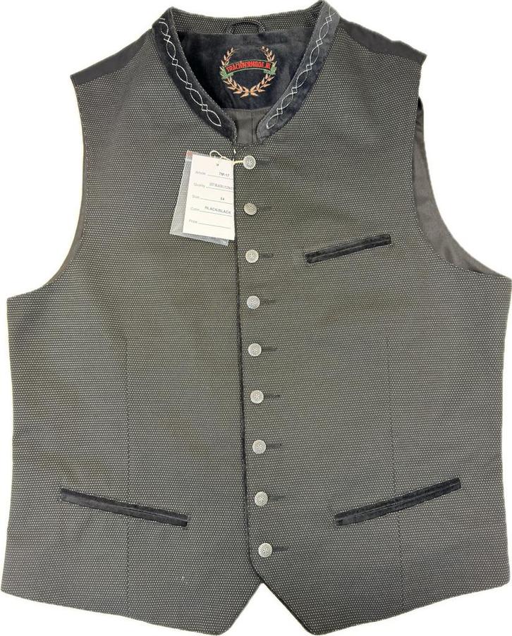 Trachten jacquet gilet maat 54 & 56 zwart, Kleding | Heren, Kostuums en Colberts, Nieuw, Maat 56/58 (XL), Zwart, Ophalen of Verzenden