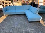 !!ACTIE!! Lichtblauwe hoekbank, CELSIUS KORTING, 250 tot 300 cm, Hoekbank, Metaal, Ophalen of Verzenden