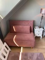 Nio Oud roze fluwelen slaapbank kliksysteem, Ophalen, 90 cm, Eenpersoons, ?