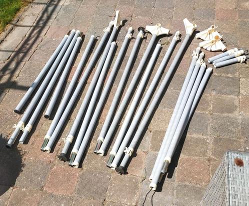 Verstelbare glasfiber caravan voortent/luifel stokken., Caravans en Kamperen, Tentaccessoires, Gebruikt, Ophalen
