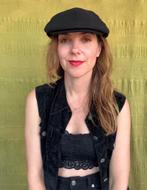 Vintage flatcap / franse pet / zwart / maat 61 / unisex  /, Ophalen of Verzenden, Pet, Vintage, Hippiegalorevintage@gmail.com