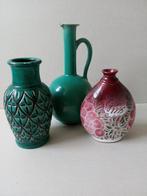 Vintage vazen. Turquoise/groen.Prijzen per stuk vanaf, Overige kleuren, Aardewerk of Porselein, Ophalen of Verzenden, Zo goed als nieuw