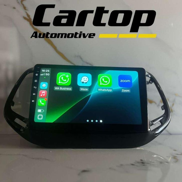 Jeep Compass 2017–2020 Android 13 Radio CarPlay Auto, Auto diversen, Autoradio's, Zo goed als nieuw, Ophalen of Verzenden