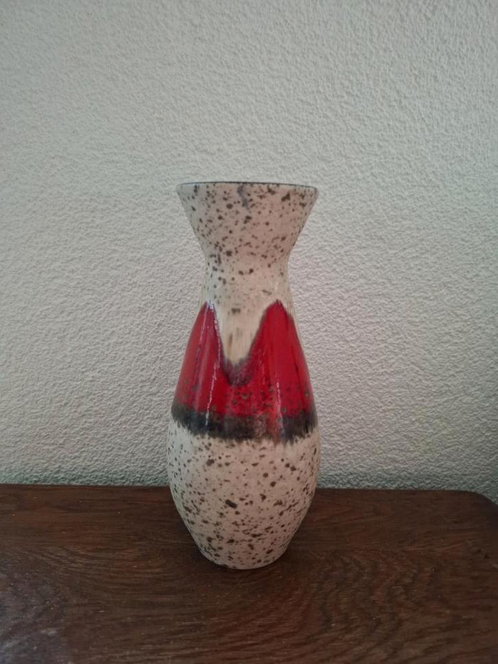 Vintage West-Germany Vaas - 20 cm, Huis en Inrichting, Woonaccessoires | Vazen, Gebruikt, Overige kleuren, Minder dan 50 cm, Aardewerk of Porselein