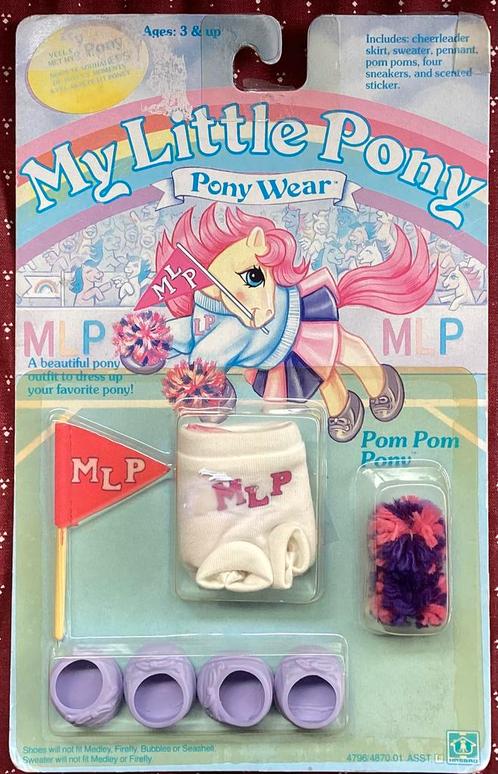 1980’s vintage G1 My little Pony kledingset Pom Pom Pony OVP, Kinderen en Baby's, Speelgoed | My Little Pony, Nieuw, Ophalen