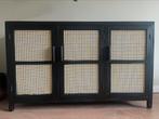Webbing dressoir Bandung Zwart, Huis en Inrichting, Kasten | Dressoirs, Ophalen, Zo goed als nieuw, 25 tot 50 cm, 100 tot 150 cm