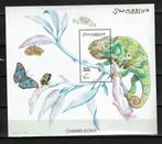 somalie 2001 pf blok kameleons vlinders hagedissen reptielen, Ophalen of Verzenden, Postfris, Dier of Natuur