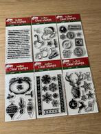 NIEUW | 6x Clear Stamps Christmas Kerst, Hobby en Vrije tijd, Stempelen, Ophalen of Verzenden, Nieuw, Clearstamp