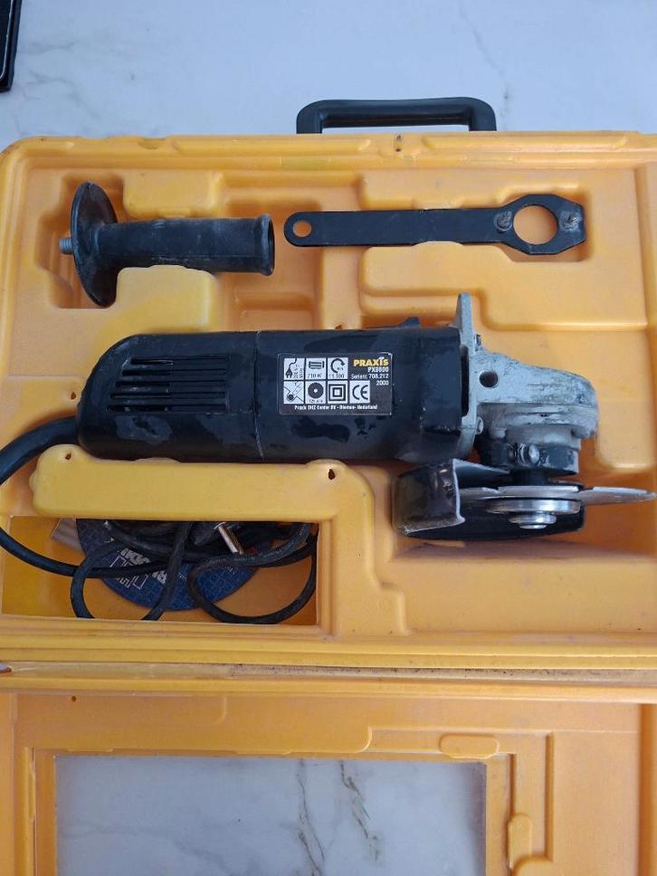 Haakse slijptol praxis, Doe-het-zelf en Verbouw, Gereedschap | Slijpmachines, Zo goed als nieuw, Haakse handslijpmachine, 700 tot 1000 watt