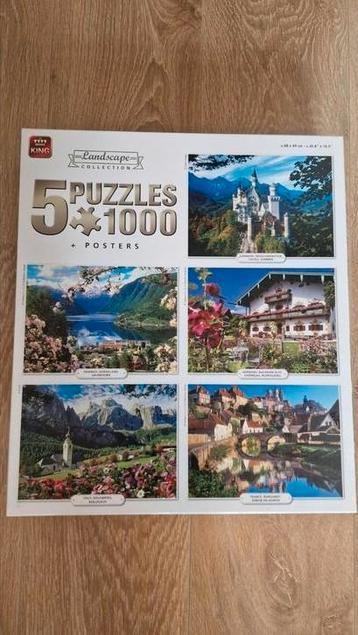 5 Puzzels King - 1000 Stukjes - Landschap beschikbaar voor biedingen