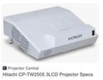 Hitachi Projector/Beamer CP TW3005  LCD UST, Gebruikt, LCD, Overige resoluties, Hitachi CP. TW3005 LCD