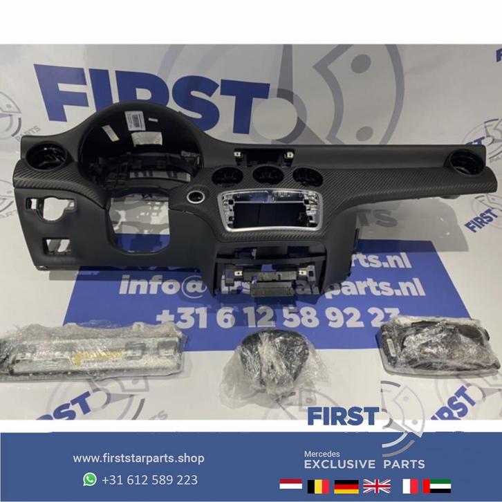 W176 DASHBOARD + AIRBAG SET Mercedes A Klasse carbon 2012-20, Auto-onderdelen, Dashboard en Schakelaars, Mercedes-Benz, Gebruikt