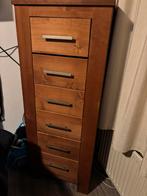 Antieke ladekast 6 lades, Huis en Inrichting, Gebruikt, 5 laden of meer, Eikenhout, 50 tot 100 cm