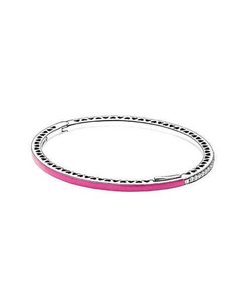 Pandora bangle 21cm, Sieraden, Tassen en Uiterlijk, Armbanden, Zo goed als nieuw, Zilver, Zilver, Ophalen of Verzenden