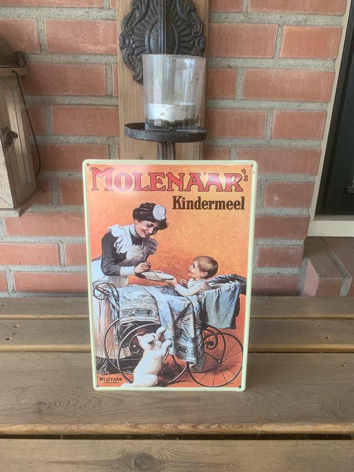 Molenaar's Kindermeel Emaille Reclamebord, Antiek en Kunst, Antiek | Emaille, Ophalen