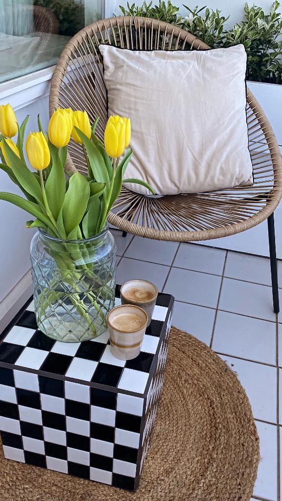 Betegelde kubus, Huis en Inrichting, Tafels | Salontafels, Minder dan 50 cm, 50 tot 100 cm, Rechthoekig, Ophalen