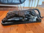 Bronzen beeld op marmeren voet, Antiek en Kunst, Ophalen of Verzenden