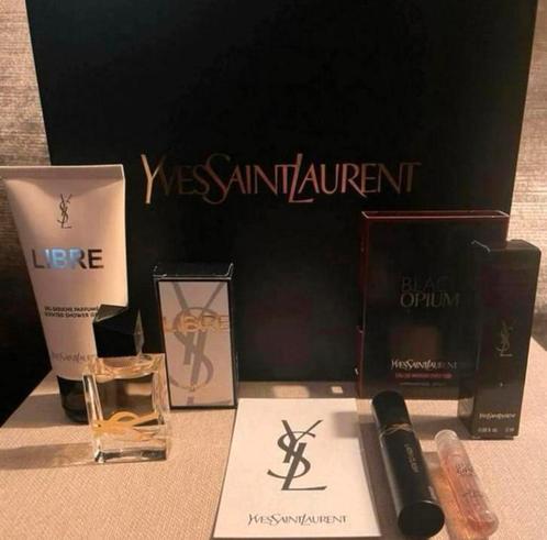 YSL cadeauset Libre edp miniatuur,douchegel, Opium, mascara, Sieraden, Tassen en Uiterlijk, Uiterlijk | Parfum, Nieuw, Ophalen of Verzenden