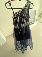 Gala jurk donkerblauw maat xxs/ 176, Ophalen, Galajurk, Blauw, Zo goed als nieuw